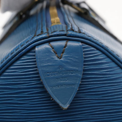 Louis Vuitton Speedy Handbag Epi Leather, BLUE, LEATHER, Handbag