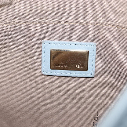 Fendi Logo Flap Shoulder Bag Canvas, BEIGE, CANVAS, Shoulder bag