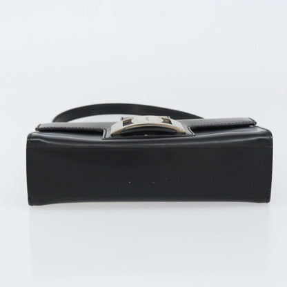 Salvatore Ferragamo Vala Handbag Leather, BLACK, LEATHER, Handbag
