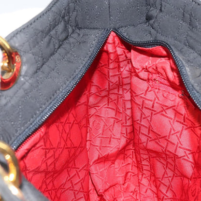 Christian Dior Vintage Lady Dior Bag Cannage Quilt Nylon, BLACK, NYLON, Handbag