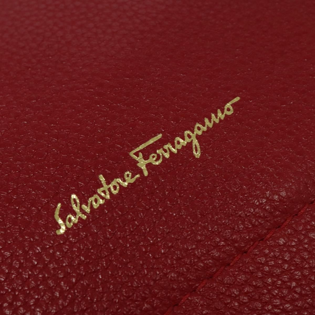 Salvatore Ferragamo Amy Tote Pebbled Leather, RED, LEATHER, Tote bag