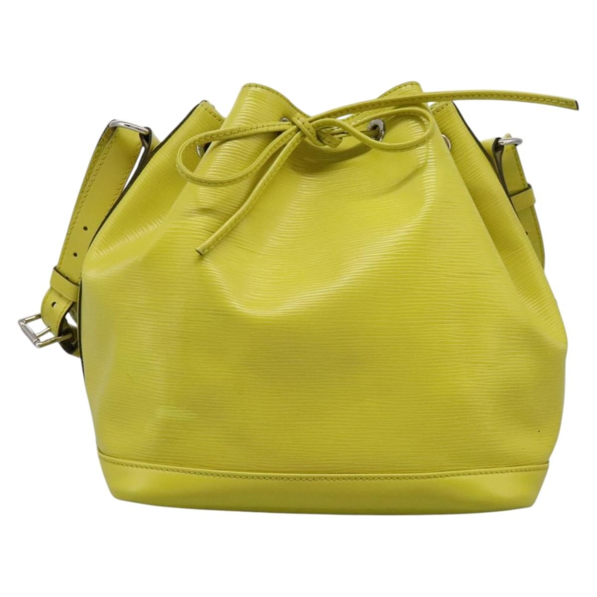 Louis Vuitton Petit Noe Handbag Epi Leather, Green, Leather, Shoulder Bag