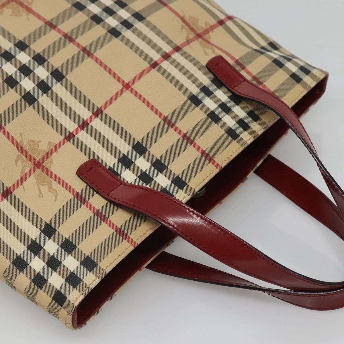 Burberry Nova Check Tote Canvas and Leather, BEIGE, CANVAS, Tote bag