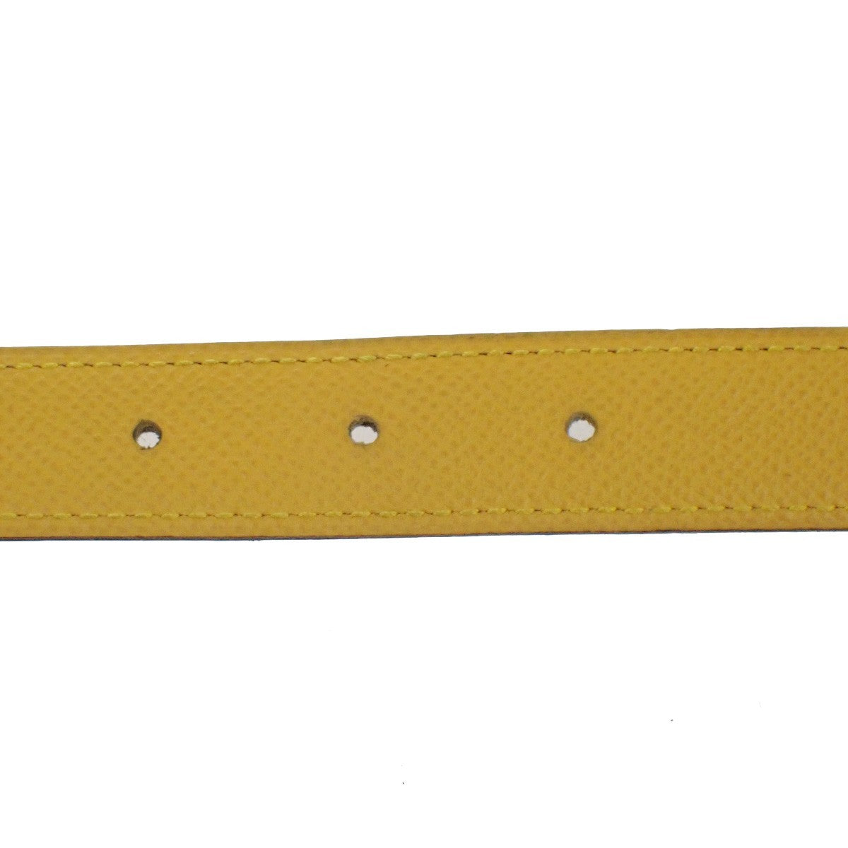 Hermes Constance Reversible Belt Leather, YELLOW, LEATHER, Belts