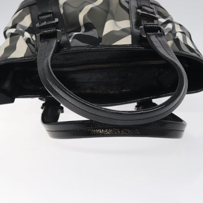 Burberry Lowry Convertible Tote Beat Check Nylon, BLACK, NYLON, Tote bag