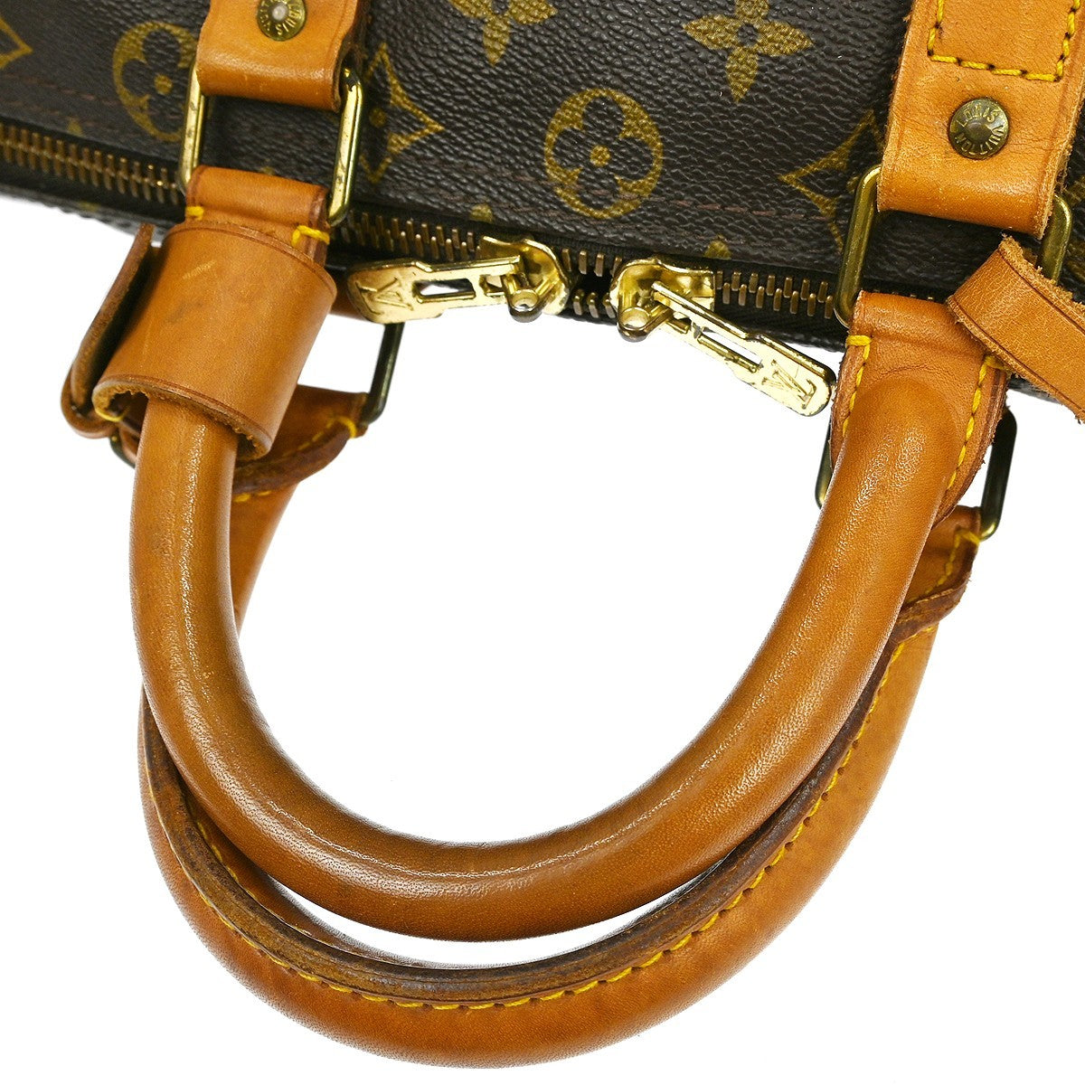 Louis Vuitton Keepall Bag Monogram Canvas, BROWN, CANVAS, Travel bag