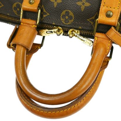 Louis Vuitton Keepall Bag Monogram Canvas, BROWN, CANVAS, Travel bag