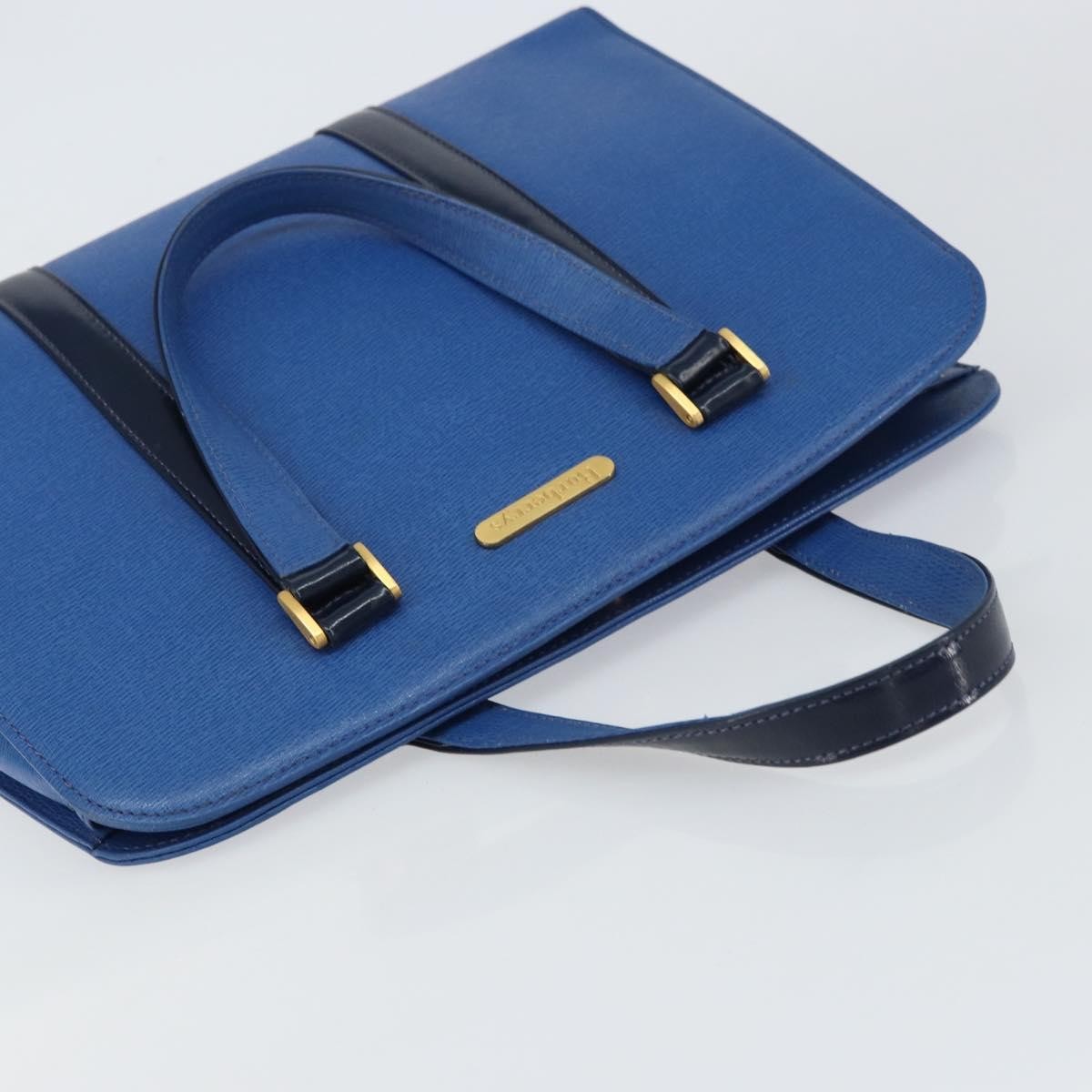 Burberry Vintage Handbag Leather, Blue, Leather, Handbag
