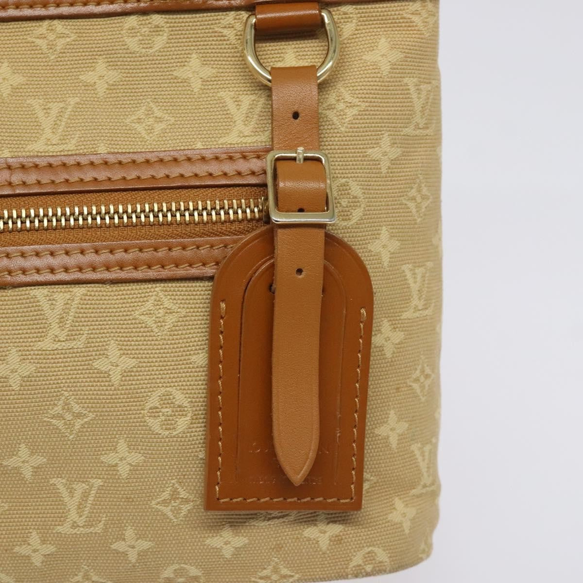 Louis Vuitton Lucille Handbag Mini Lin, BEIGE, CANVAS, Handbag