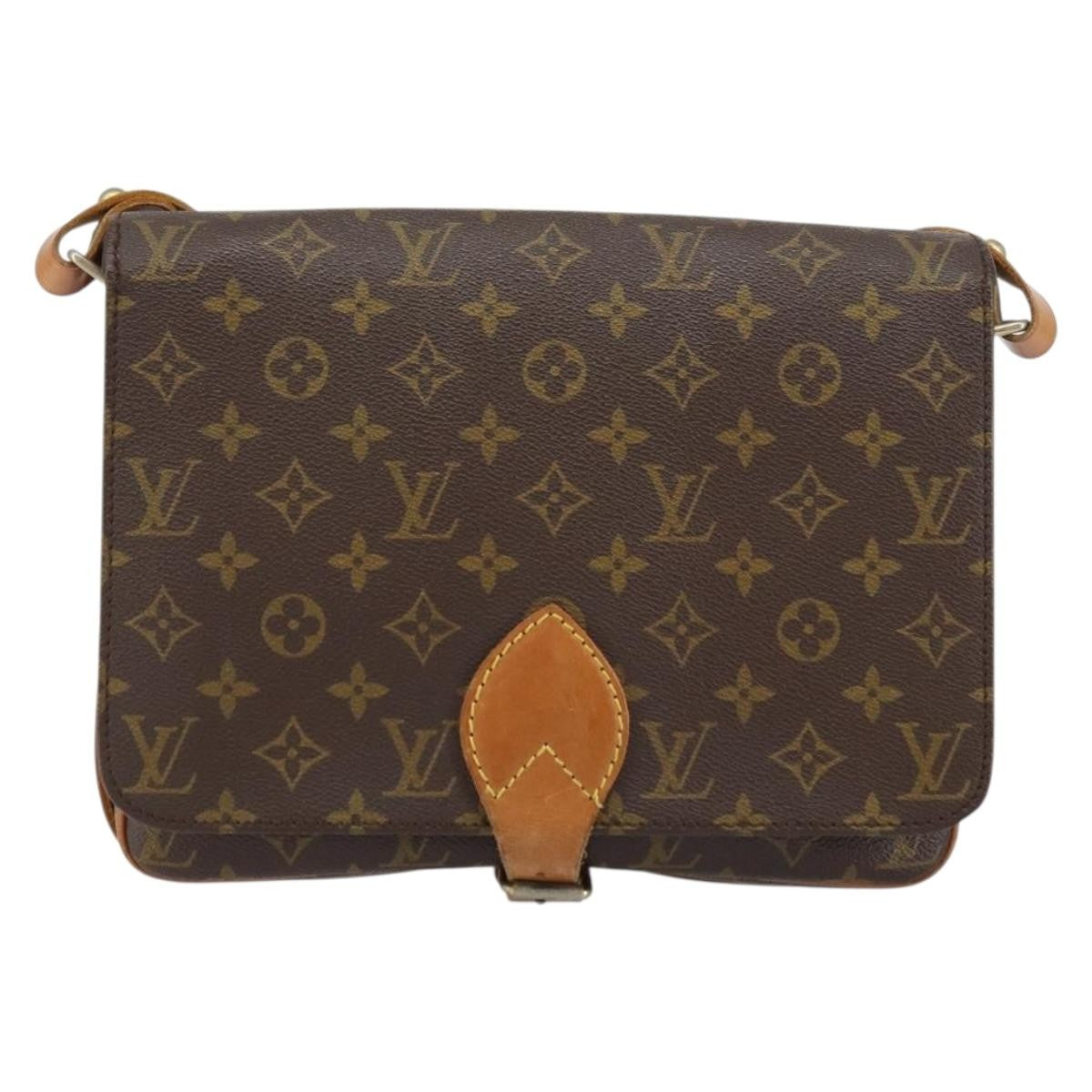 Louis Vuitton Cartouchiere Handbag Monogram Canvas, BROWN, CANVAS, Shoulder bag