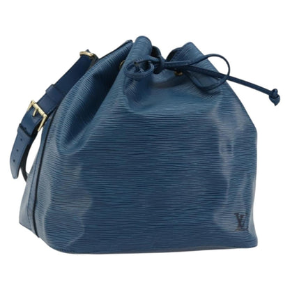 Louis Vuitton Petit Noe Handbag Epi Leather, Blue, Leather, Shoulder Bag