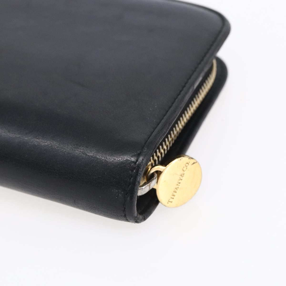 Tiffany & Co. Zip Around Wallet Leather, BLACK, LEATHER, Wallets