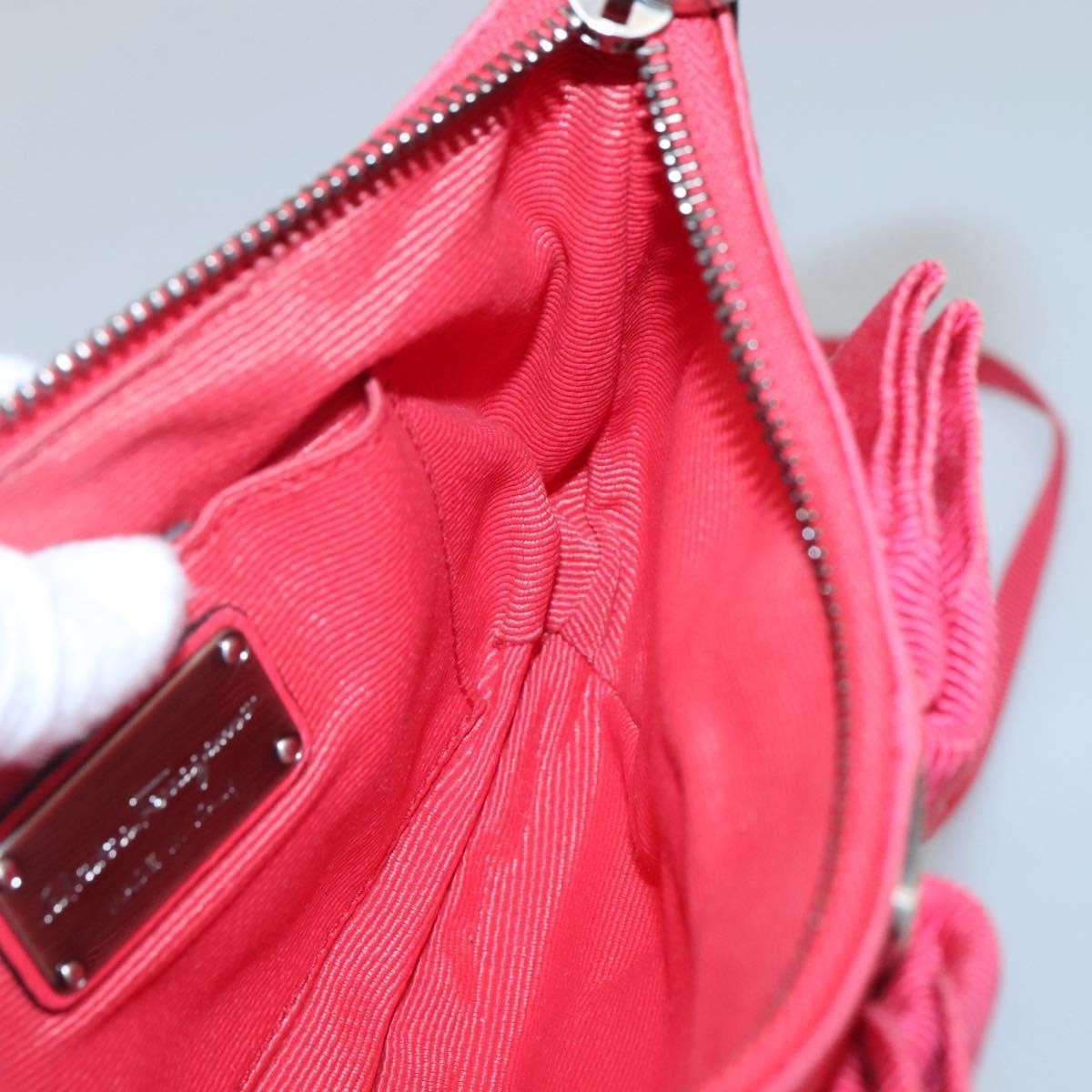 Salvatore Ferragamo Vintage Vara Crossbody Bag Nylon, PINK, NYLON, Shoulder bag