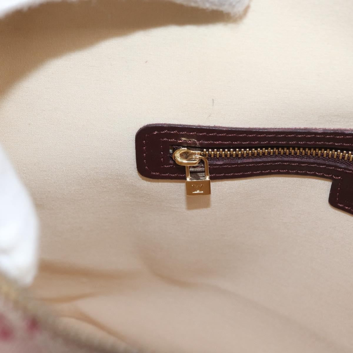Louis Vuitton Alma Handbag Mini Lin Monogram, RED, CANVAS, Handbag