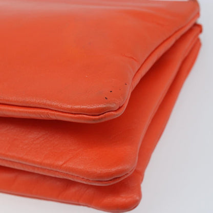 Celine Trio Crossbody Bag Leather, ORANGE, LEATHER, Shoulder bag
