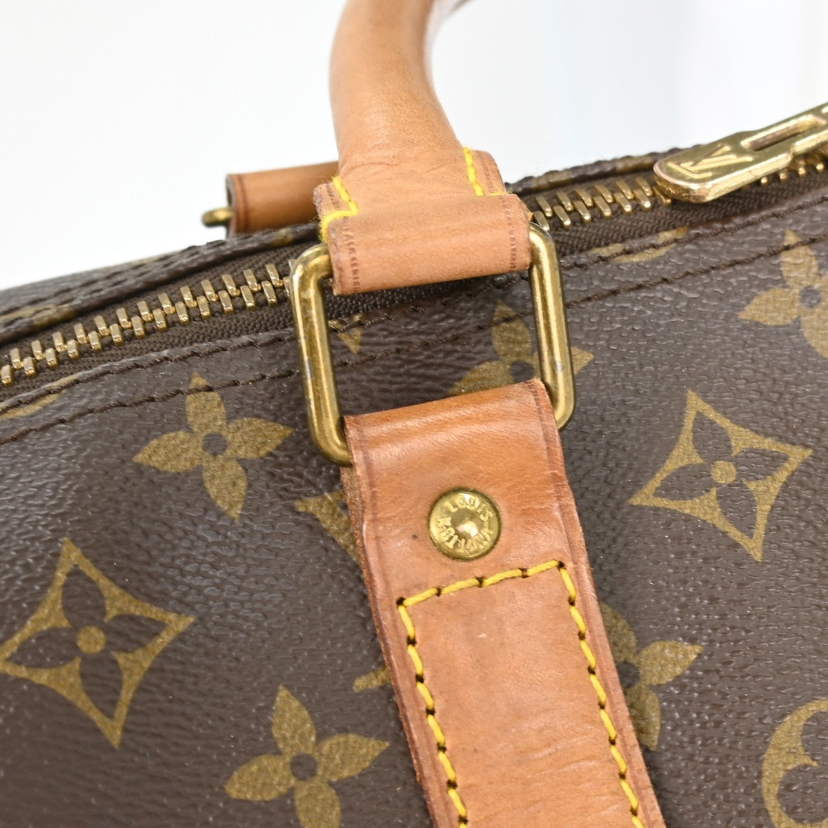Louis Vuitton Keepall Bandouliere Bag Monogram Canvas, BROWN, CANVAS, Travel bag
