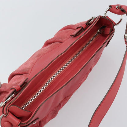 Salvatore Ferragamo Gancini Shoulder Bag Suede, PINK, SUEDE, Shoulder bag