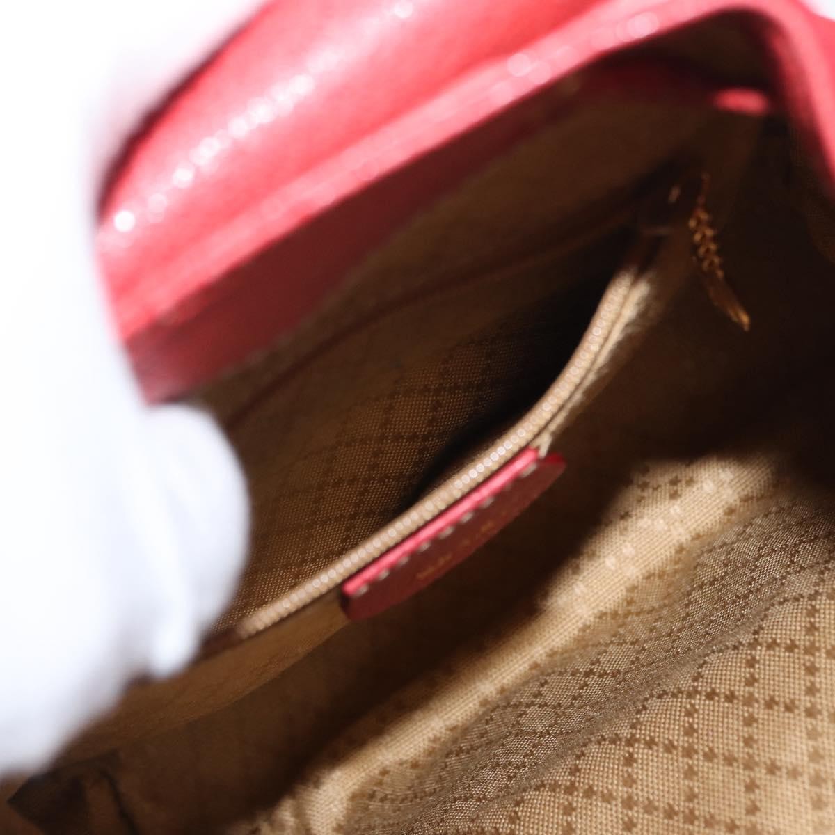 Gucci Vintage Bamboo Backpack Suede, RED, SUEDE, Backpack