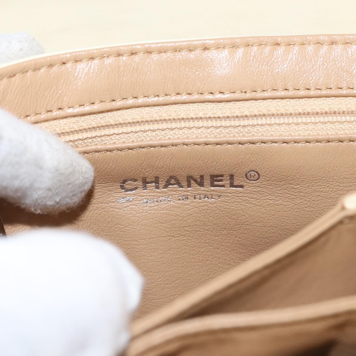 Chanel Matelasse Chain Shoulder Bag Leather, IVORY, LEATHER, Shoulder bag