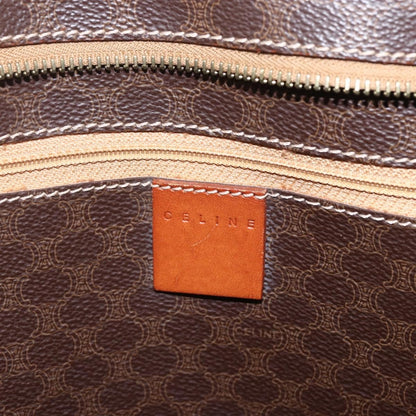 Celine Vintage Macadam Tote bag Canvas and Leather, BROWN, CANVAS, Tote bag