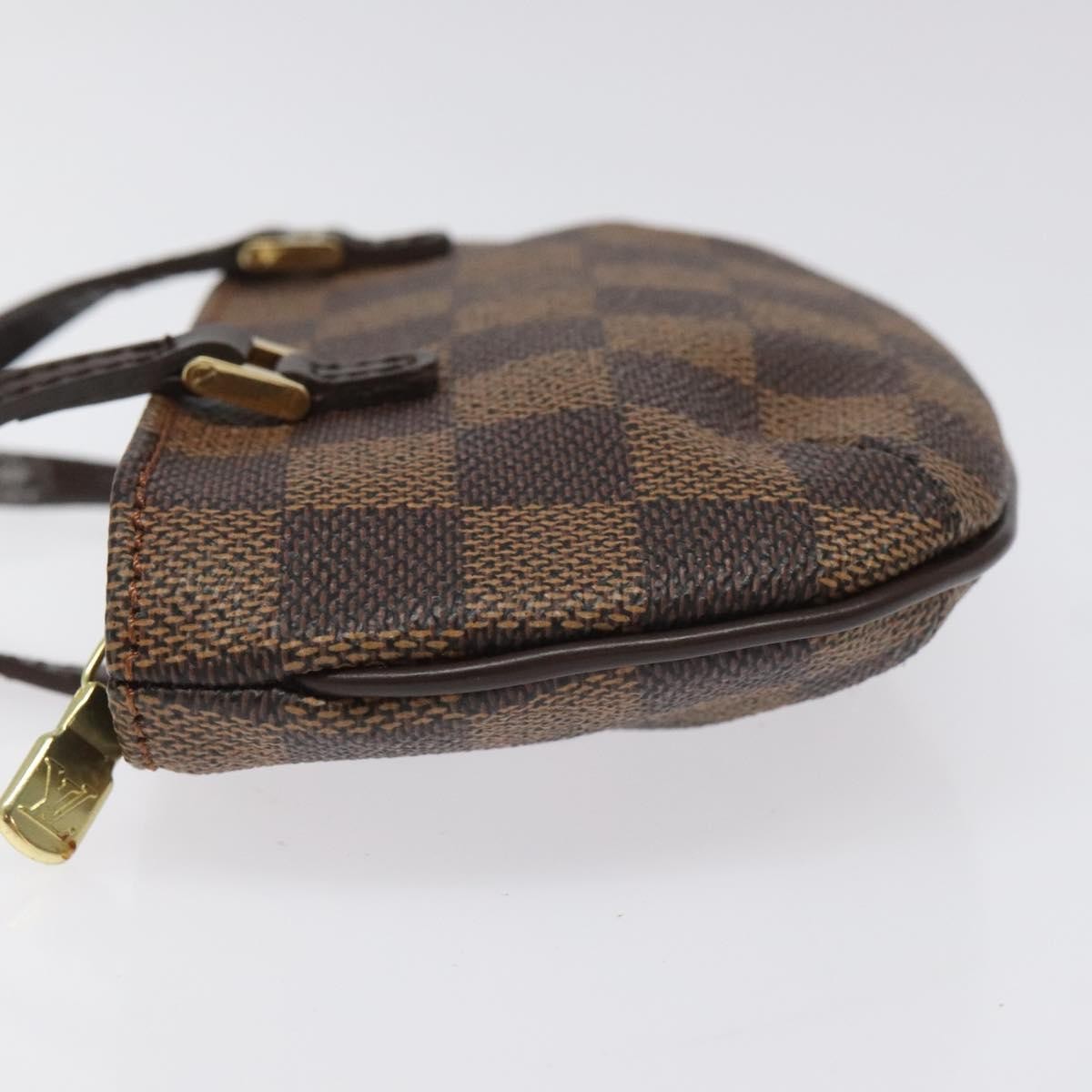 Louis Vuitton Manosque Pochette Damier, BROWN, CANVAS, Clutche & pouche