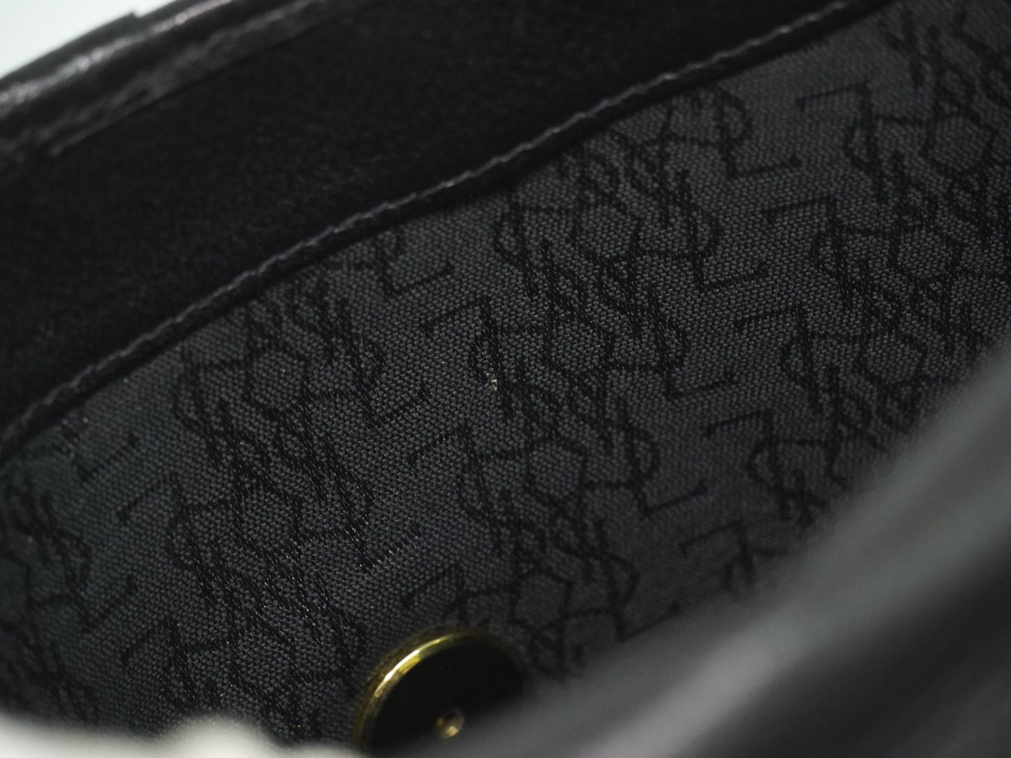 Saint Laurent Vintage Shoulder Bag Leather, BLACK, LEATHER, Shoulder bag