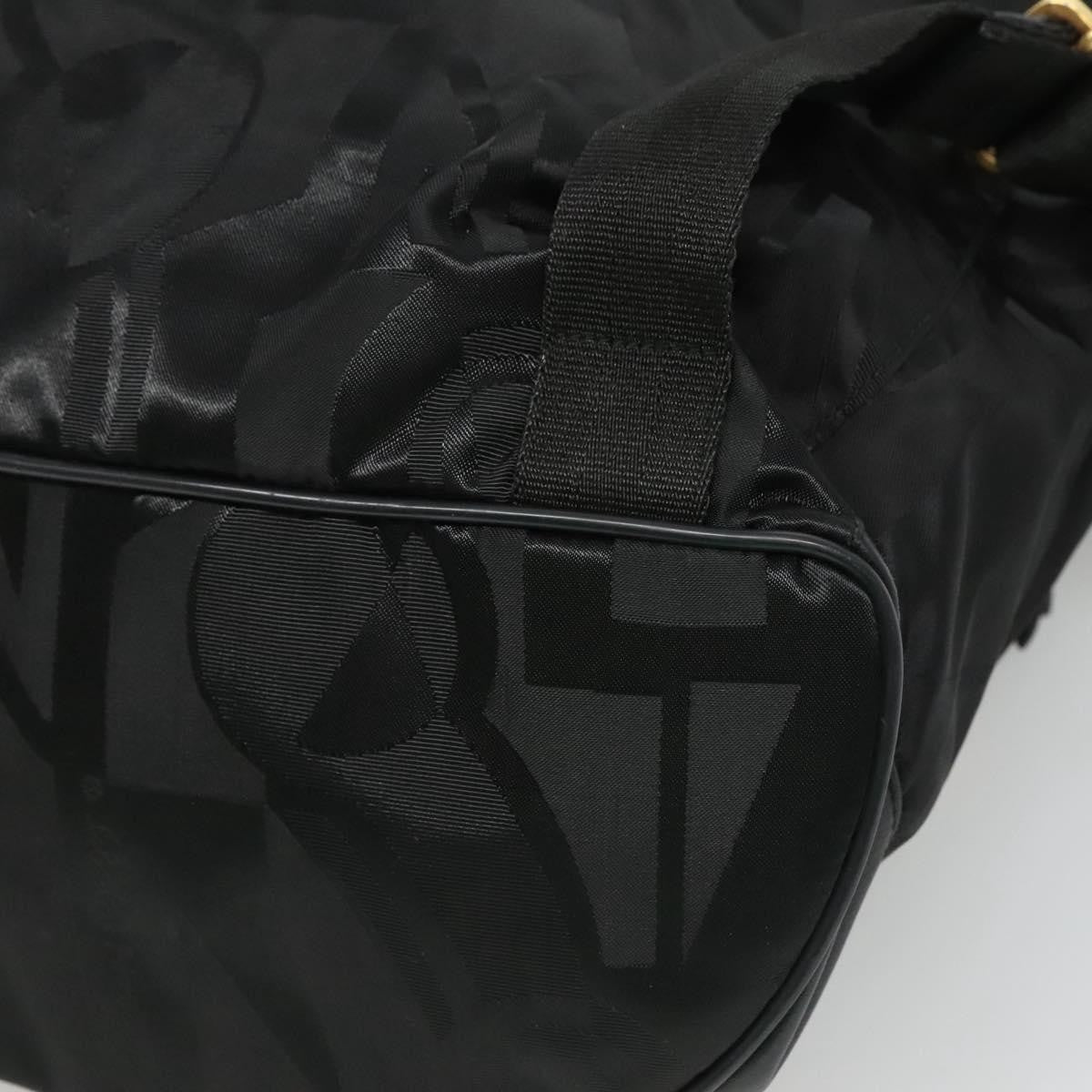 Salvatore Ferragamo Vintage Gancini Backpack Nylon, BLACK, NYLON, Backpack