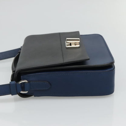 Prada Turnlock Crossbody Bag City Calf, BLACK, LEATHER, Shoulder bag