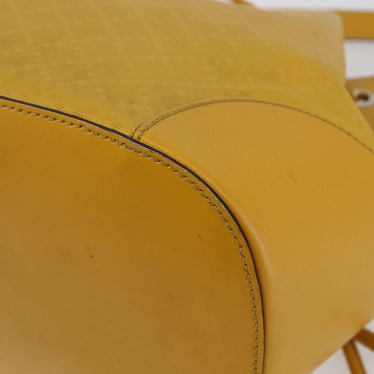 Gucci Bright Bucket Bag Diamante Leather, YELLOW, LEATHER, Shoulder bag