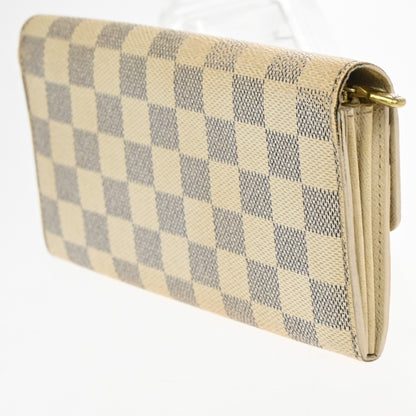 Louis Vuitton Vintage Sarah Wallet Damier, WHITE, CANVAS, Wallets
