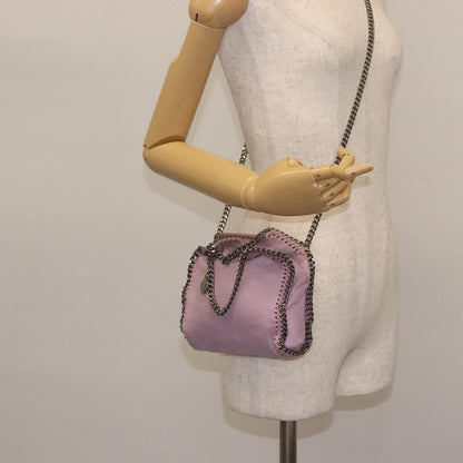 Stella McCartney Falabella Fold Over Crossbody Bag Suede, PINK, SUEDE, Crossbody bag