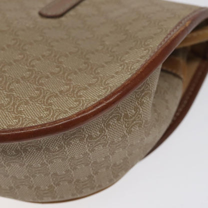Celine Vintage Macadam Shoulder Bag Canvas, BEIGE, CANVAS, Shoulder bag