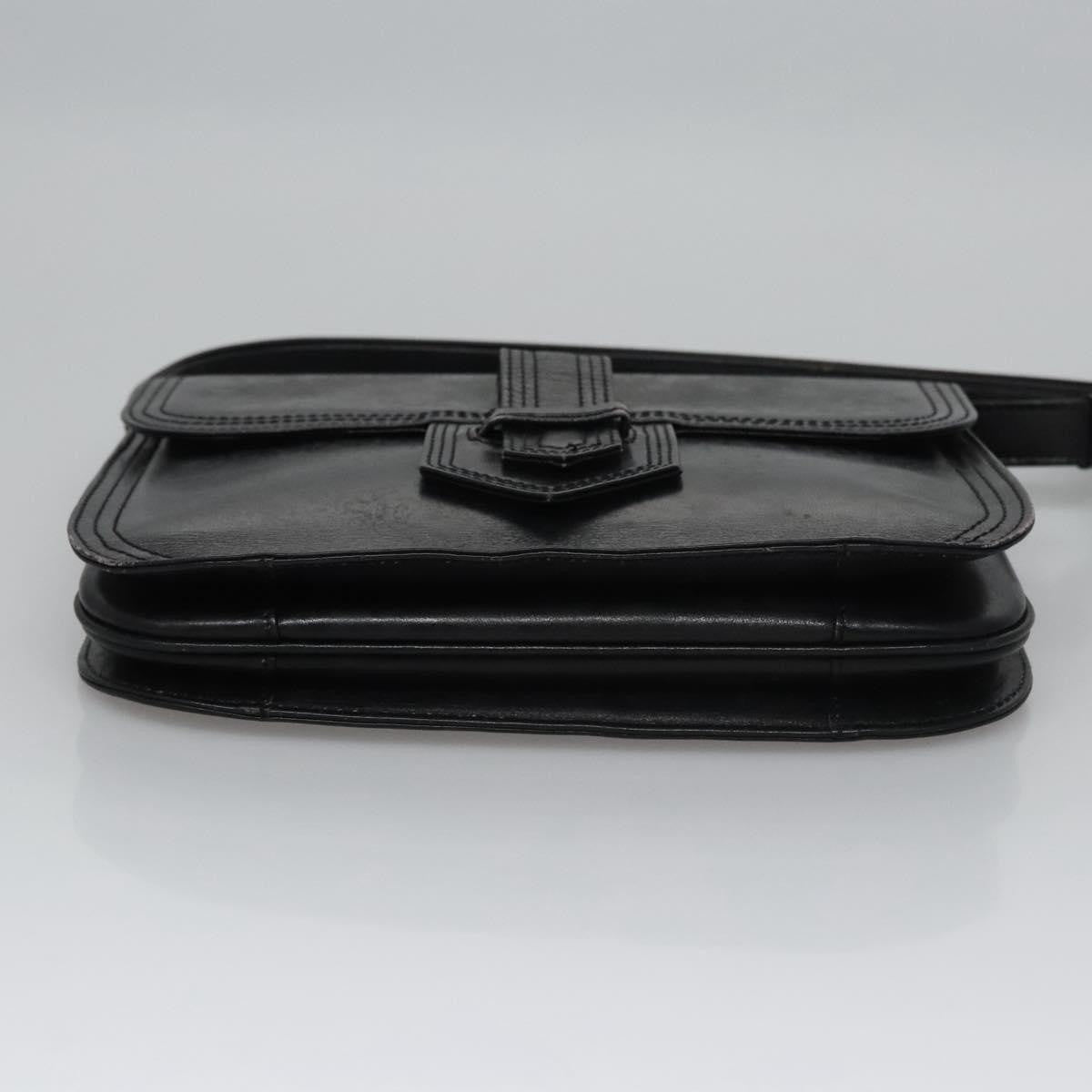 Saint Laurent Vintage Shoulder Bag Leather, BLACK, LEATHER, Shoulder bag