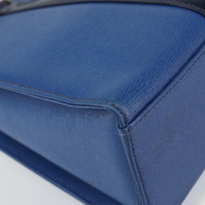 Burberry Vintage Handbag Leather, Blue, Leather, Handbag