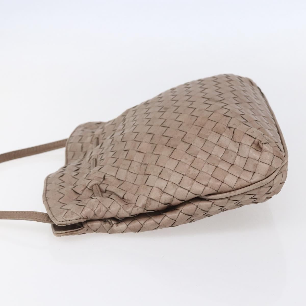 Bottega Veneta Intrecciato Shoulder bag Leather, BEIGE, LEATHER, Shoulder bag