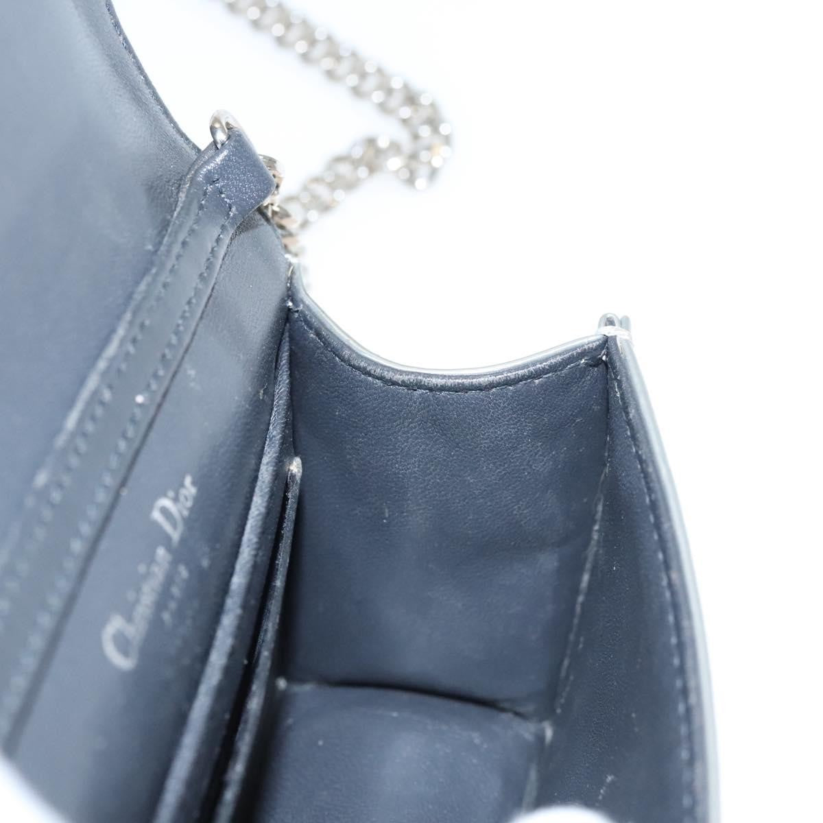 Christian Dior Diorama Wallet on Chain Enamel, SILVER, PATENT_LEATHER, Shoulder bag