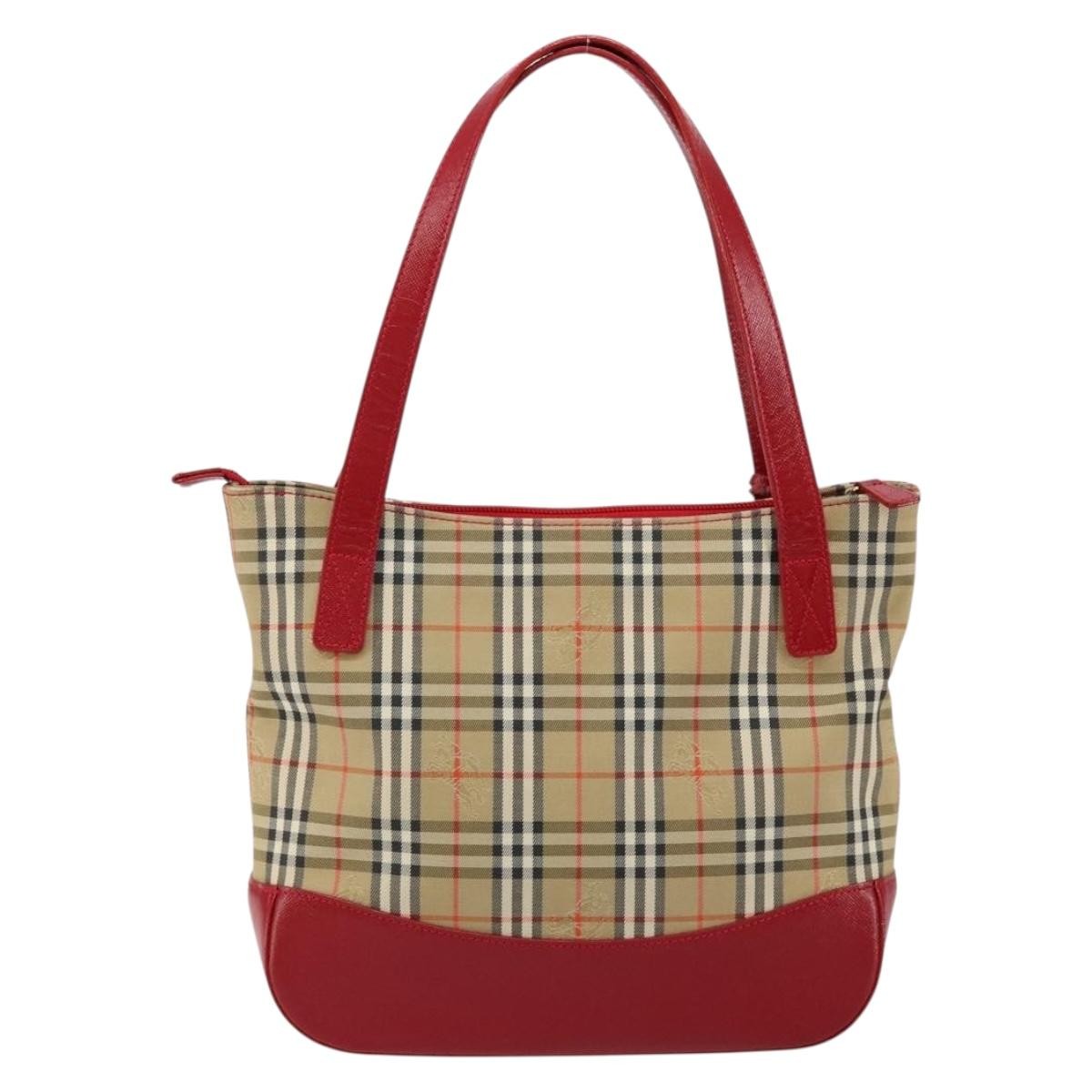Burberry Nova Check Handbag Nova Check Canvas, BEIGE, CANVAS, Handbag