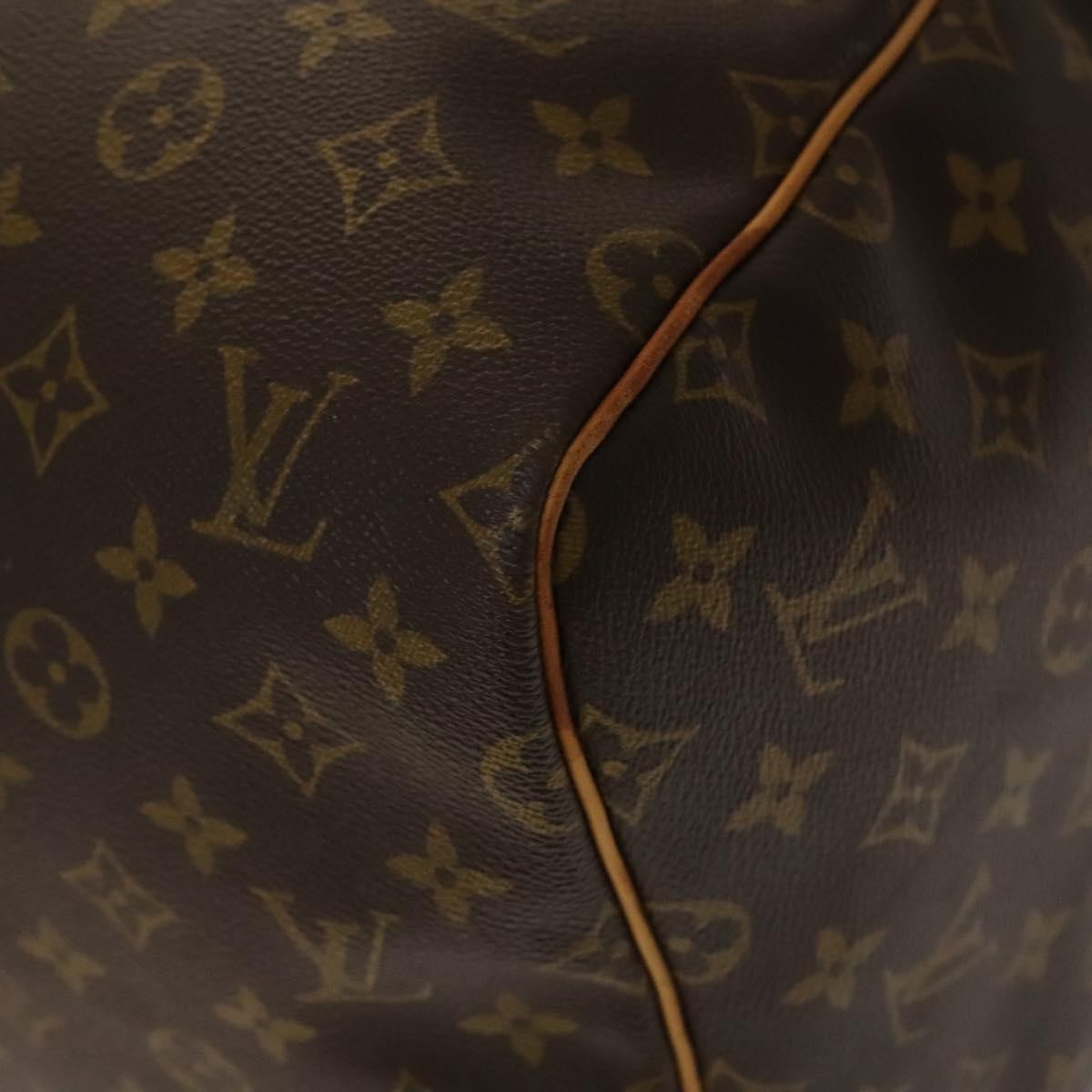 Louis Vuitton Keepall Bag Monogram Canvas, BROWN, CANVAS, Travel bag