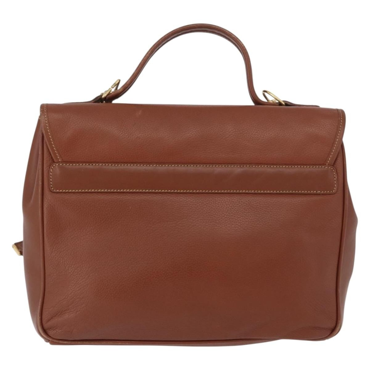 Gucci Vintage Handbag Leather, BROWN, LEATHER, Handbag