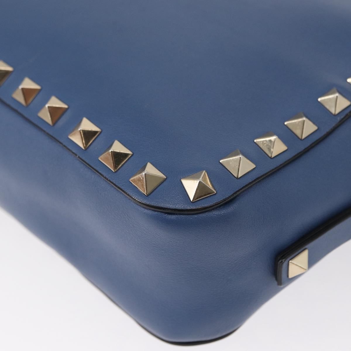 Valentino Garavani Rockstud Camera Crossbody Bag Leather, BLUE, LEATHER, Clutche & pouche