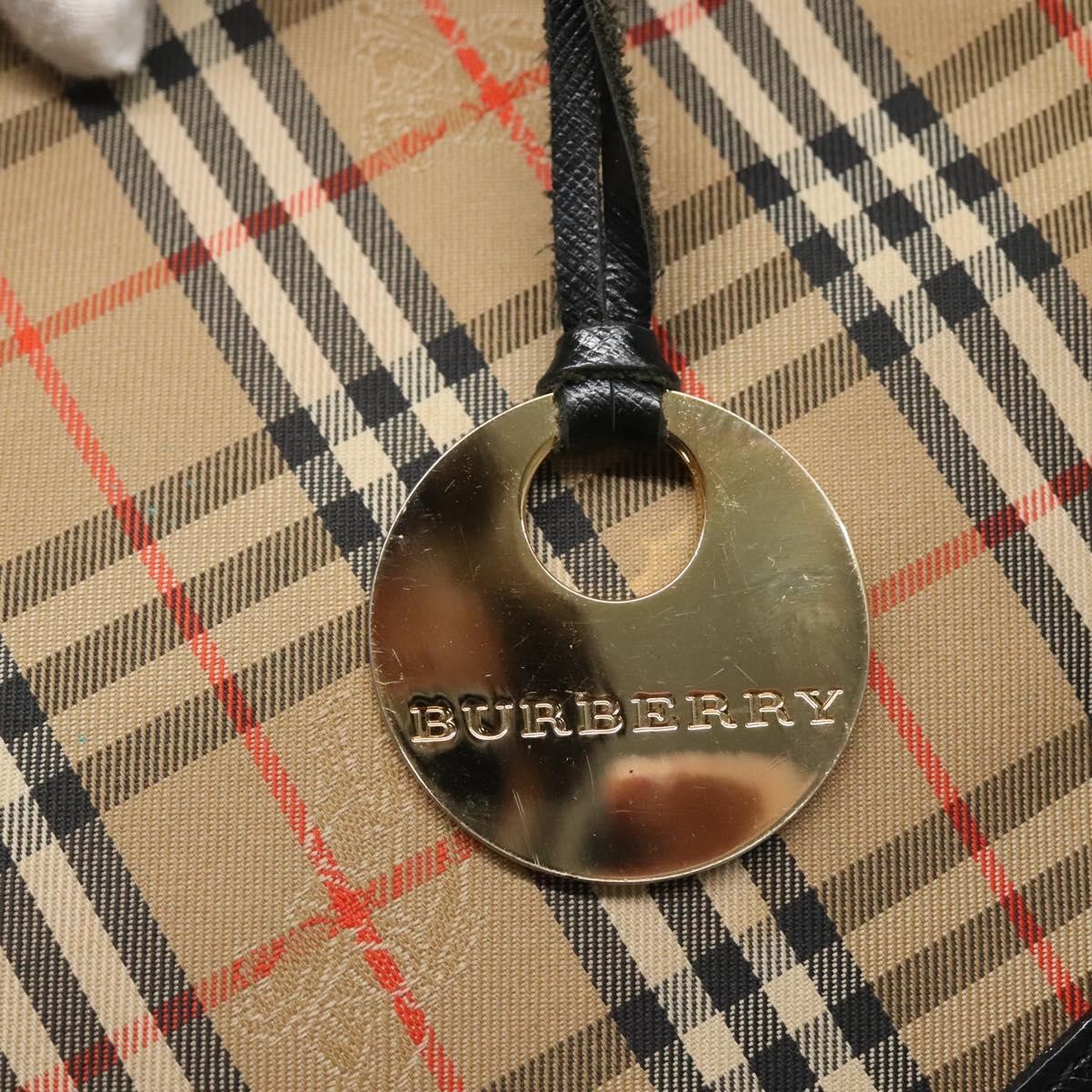 Burberry Nova Check Tote Canvas and Leather, BEIGE, CANVAS, Tote bag