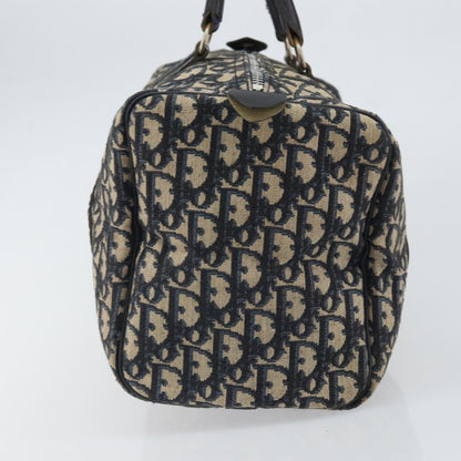 Christian Dior Vintage Trotter Boston Bag Diorissimo Canvas, NAVY, CANVAS, Handbag
