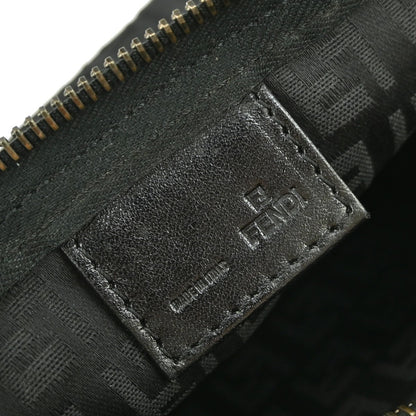 Fendi Belted Pochette Zucca Canvas, BLACK, CANVAS, Clutche & pouche