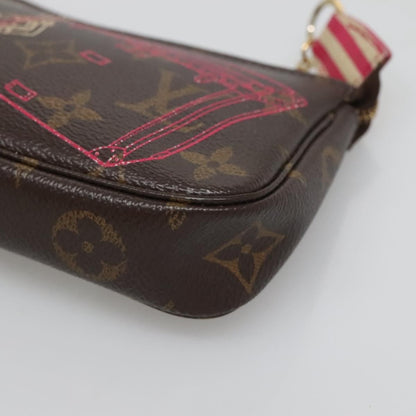 Louis Vuitton Pochette Accessoires Limited Edition Christmas Animation Monogram Canvas, BROWN, CANVAS, Clutche & pouche