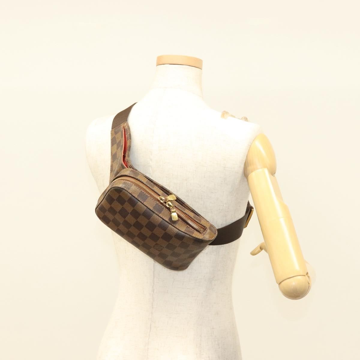 Louis Vuitton Geronimos Waist Bag Damier, BROWN, CANVAS, Shoulder bag