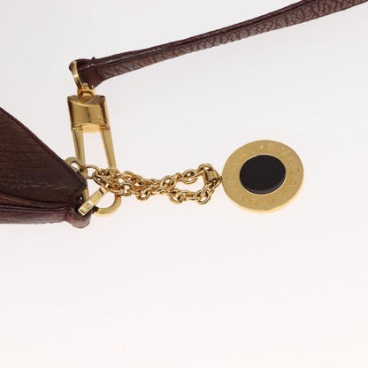 Bvlgari Medallion Frame Shoulder Bag Leather, BROWN, LEATHER, Shoulder bag