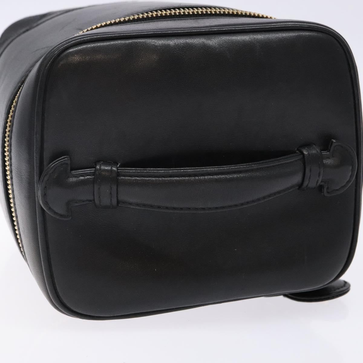 Chanel Vintage Timeless Cosmetic Case Caviar, BLACK, LEATHER, Toiletry Case