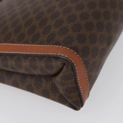Celine Macadam Pochette Canvas and Leather, BROWN, CANVAS, Clutche & pouche