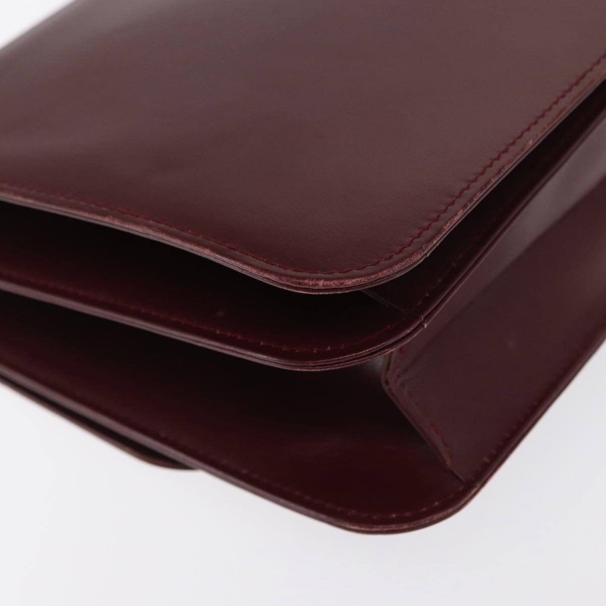 Gucci Vintage Handbag Leather, BURGUNDY, LEATHER, Handbag