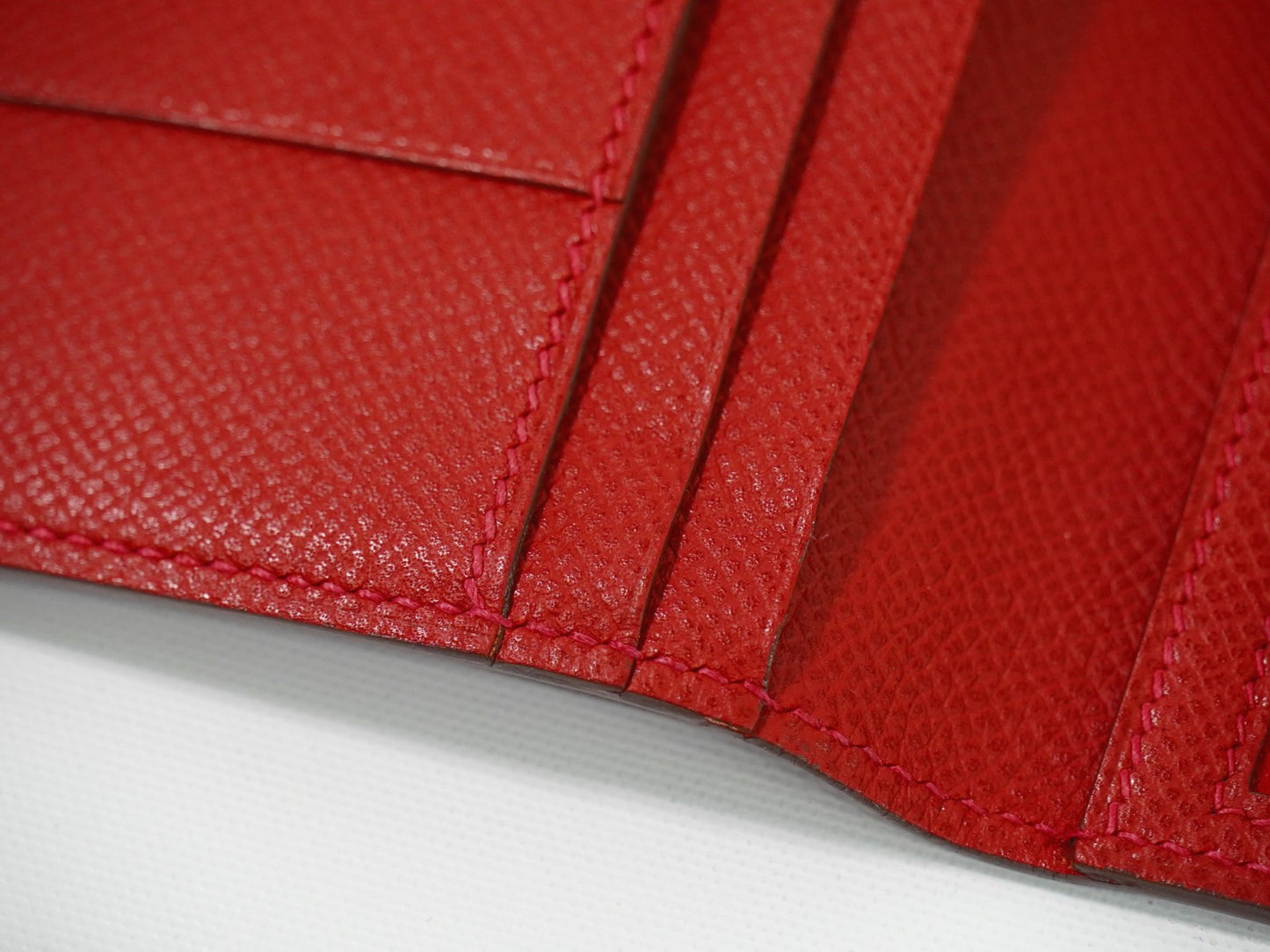 Hermes Bearn Wallet Epsom, RED, LEATHER, Wallets